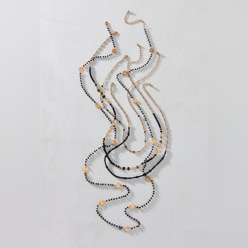 Urban Outfitters Gold Strange Powers Beaded Layering Necklace Set - NWT!